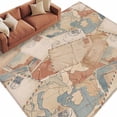 thumbnail image 2 of Vintage Envelope 5'x8' Area Rug for Living Room, Abstract Art Travel Maps Washable Non-Slip Rugs for Bedroom Nursery Dining Room, StainResistant Low-Pile Kitchen Carpet Large Entryway Rugs, 2 of 9