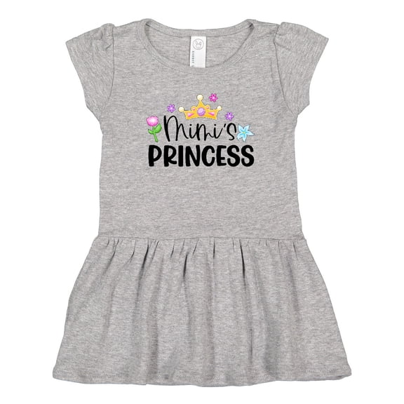 Inktastic Mimi's Princess Crown and Flowers Girls Toddler Dress