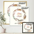 thumbnail image 4 of Designart 'Wreath Of Ethnic Beige Boho Feather' Bohemian & Eclectic Framed Canvas Wall Art Print, 4 of 5