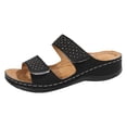 thumbnail image 3 of HAJWOH Womens Orthopedic Sandals Slip on Non Slip Arch Support Summer Flat Sandals Breathable Work Shoes 2026 Comfort Orthopedic Shoes Black 39, 3 of 4
