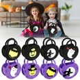 thumbnail image 5 of Loyerfyivos Halloween Non-Woven Treat Bags Cute Halloween Pattern Totes Party Bags with Handles for Kids' Halloween Trick or Treat Party Favor Supply, Purple (Pumpkin), 5 of 8