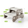 thumbnail image 7 of UNICOO® Children's 2-Tier Stackable Step Stool, Toddler Learning Stool with Non-Slip Foot Pads for Children's Bathroom, Bedroom, Kitchen (Brown), 7 of 7