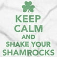 thumbnail image 2 of Keep Calm Shake Shamrocks St Paddys Unisex Plus Fleece Graphic Sweatshirt Brisco Brands 3X, 2 of 3