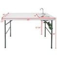 Zimtown Folding Fish Fillet Cleaning Table, with Faucet Sprayer Sink