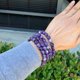 thumbnail image 5 of 1 pulsera elástica mixta de piedras preciosas moradas de 8mm. Cuentas de mm, adecuadas para regalos de cumpleaños para hombres y niñas., 5 of 5