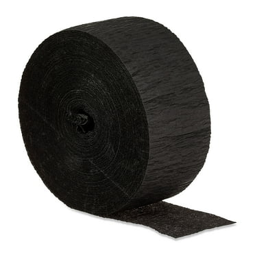 Black Paper Party Streamer, 1.75" x 150', by Way To Celebrate