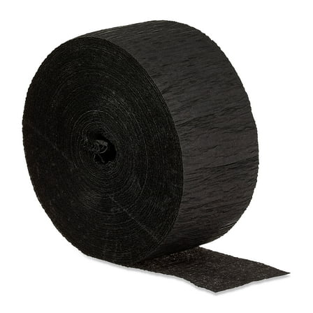 Black Paper Party Streamer, 150', by Way To Celebrate