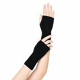 thumbnail image 5 of Unique Bargains 1 Pair Fingerless Gloves Solid Style Knit Gloves Black, 5 of 5
