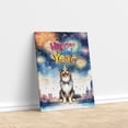 thumbnail image 3 of Happy New Year with Australian Shepherd Fireworks Holiday Xmas Winter 2025 Vertical Matte Canvas Poster Aussie Dog Lover Gifts Wall Art Home Decor - 00025, 3 of 5