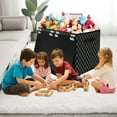 thumbnail image 4 of Homyfort Toy Box Chest Storage Organizer for Boys Girls - Large Kids Collapsible Toy Bins Container with Lids and Handles for Bedroom ,Playroom,Nursery,Clothes,Stuffed animals ( Black), 4 of 9