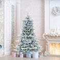 thumbnail image 1 of Gymax 6 FT Snow Flocked Artificial Christmas Tree w/ 661 PVC & PE Tips 500 LED Lights, 1 of 10