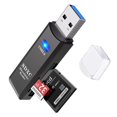 thumbnail image 1 of HLONK Lecteur de Cartes Portable USB 3.0 pour SD SDHC SDXC MicroSD MicroSDHC MicroSDXC Conception Tout-en-un - Lecteur de Cartes MicroSD et SD USB 3.0 Compatible avec Mac Windows Linux Chrome PC Lap, 1 of 7