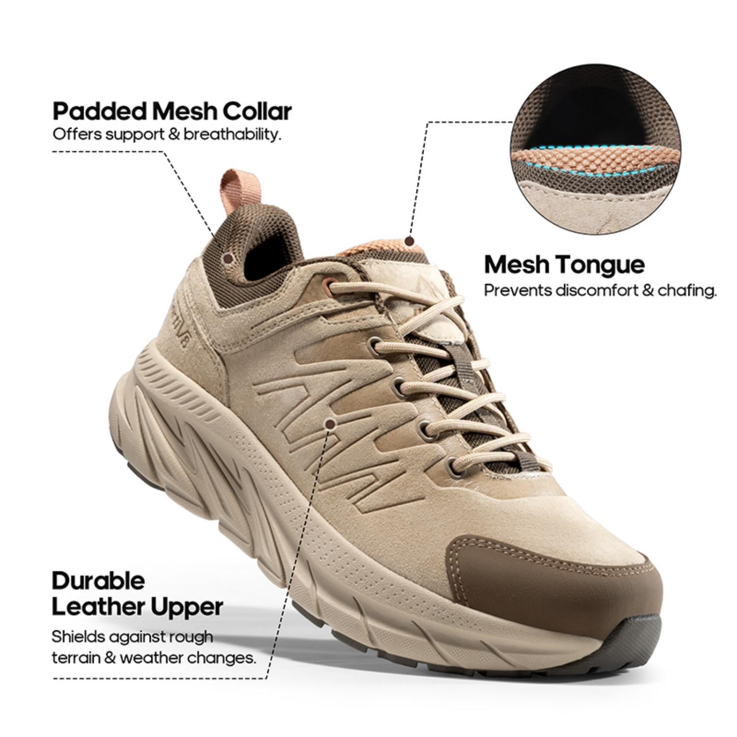 NORTIV 8 Women’s Horizon Lightweight Hiking Shoes Chunky Tennis-Inspired Non-Slip Trekking Trails & Platform Walking Sneakers