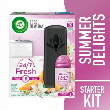 Air Wick Freshmatic Automatic Spray Starter Kit, Odor Eliminating Air Freshener, Summer Delights