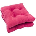 thumbnail image 1 of 16-inch Solid Micro Suede Square Tufted Chair Cushions (Set of 2), 1 of 2