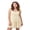 Yellow, variant on LMLYSoH Women Slip Dress, Sleeveless Lace Patchwork Pleated Solid Summer Mini Dress for Casual Daily
