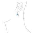 thumbnail image 3 of Bling Jewelry Womens Nautical Starfish Dangle Gemstone Earrings with Opal Inlay in Sterling Silver, 3 of 6