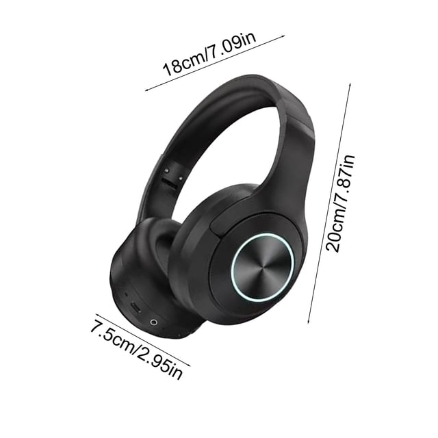 Herunwer Foldable Soft Headband Bluetooth Headphones, Low Latency with High Battery for Sports and Gaming
