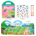 thumbnail image 1 of Dino World Kids' Quiet Gel Sticker Book: Portable Wooden Educational Toy for 4-6 Year Olds – Interactive Puzzle & Learning Activity for Preschool Cognitive Development, Travel-Friendly (0.13kg), 1 of 6