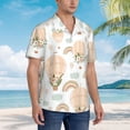 thumbnail image 5 of Xecao Air Balloon and Flower print Hawaiian shirt - a stylish short-sleeve button-down for men, perfect for casual beach and tropical outings., 5 of 9