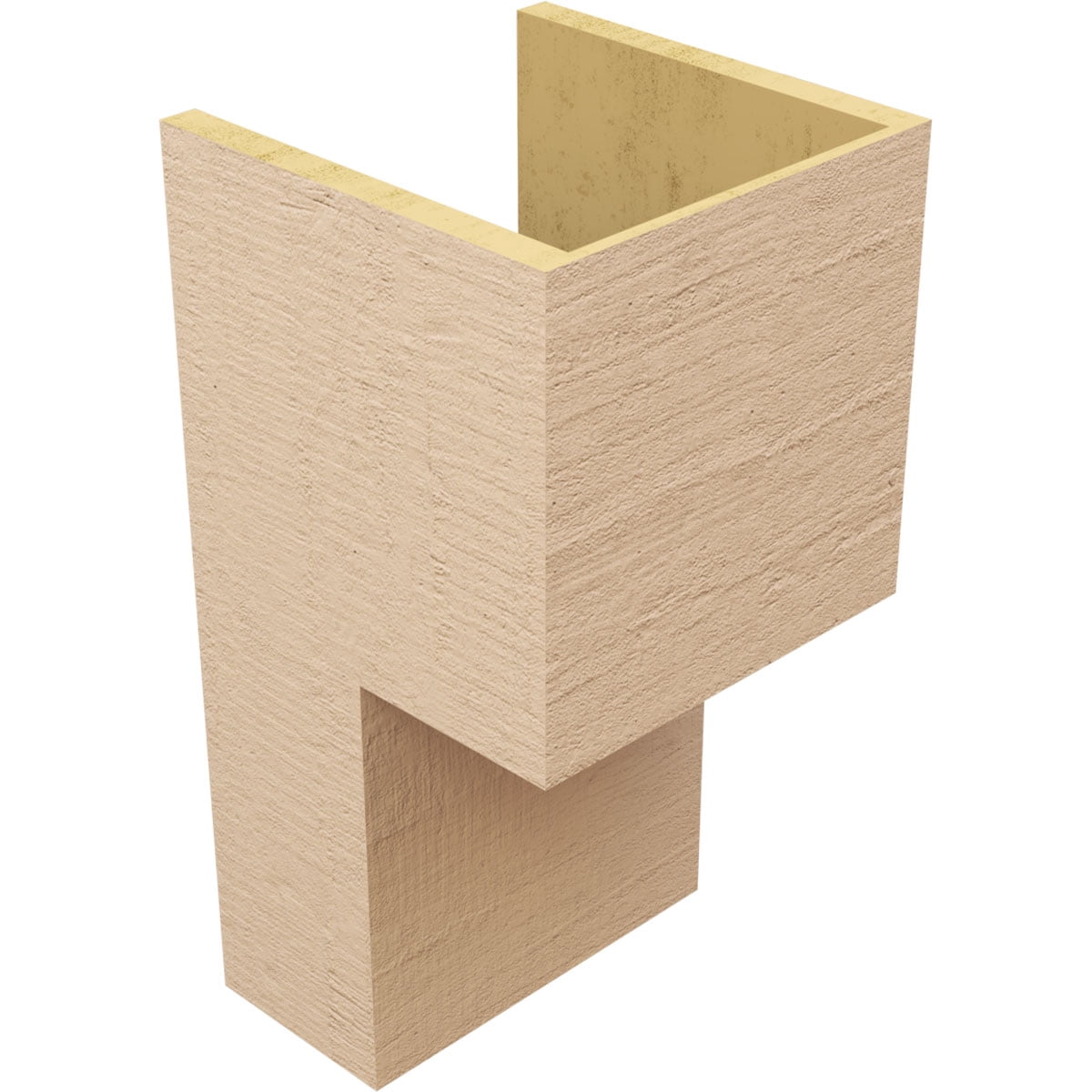 12"W x 12"D x 24"H Wide Chapel Hill Rough Cedar Woodgrain TimberThane Corbel, Primed Tan