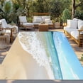 thumbnail image 2 of Beach Ocean Outdoor Rug for Patio/Deck/Porch, Non-Slip Large Area Rug 4 x 6 Ft, Nature Sand Sky Cloudy Sea Waves Landscape Indoor Outdoor Rugs Washable Area Rugs, Reversible Camping Rug Carpet Runner, 2 of 8