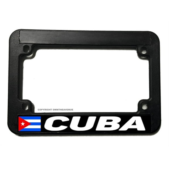 Cuba World Country Flag Motorcycle License Plate Frame