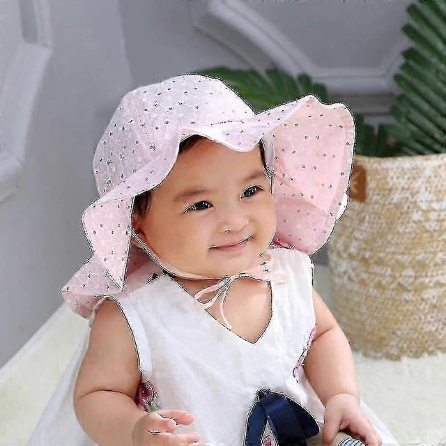 Newborn Cap Baby Girl Cotton Princess Hat Summer Baby Lace Cap With