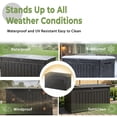 thumbnail image 4 of Alvantor Outdoor Storage Box Waterproof Resin Deck Box Lockable in Black, 230 Gallon XXL, 4 of 6