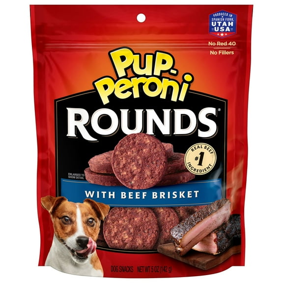 Pup-Peroni Rounds Dog Treats with Beef Brisket, 5 oz. Bag