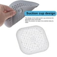 thumbnail image 4 of 2 piezas de filtro de silicona para fregadero, filtro de drenaje de ducha, recogedor de pelo, protectores de drenaje de silicona con ventosa para fregadero de cocina, baño, gris y blanco Zhivalor  MZQ-1324, 4 of 7