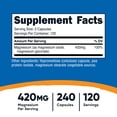 thumbnail image 5 of Nutricost Magnesium+ Extra Strength 420mg, 240 Capsules - 120 Servings. Magnesium Glycinate, Oxide - Non-GMO, Gluten Free, Vegan Friendly, 5 of 5