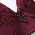 thumbnail image 7 of YWDJ Bras for Women Plus Size Closure in Back Bras No Underwire Sleep Bras Adjustable Straps Half Cup Push up Hollow Comfy Bras Padded Plus Size Comfort Bras Wrap Lounge Bras Wine 2XL, 7 of 7
