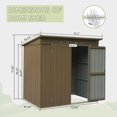 thumbnail image 7 of Miekor Furniture Outdoor Storage Shed 6x4 FT, Metal Tool Sheds Storage House with Lockable Double Door, Large Bike Shed Waterproof for Garden, Backyard, Lawn 20019, 7 of 7