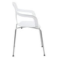 thumbnail image 3 of LeisureMod Modern Carney White Arm Chair w/ Chrome Legs, Set of 2, 3 of 7