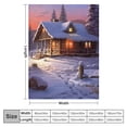 thumbnail image 4 of Chilfamy Snow Cabin Throw Blanket for Couch Sofa Bed Office Decor All Seasons Flannel Material Blanket 50x60in, 4 of 6