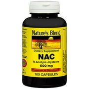 Nature's Blend NAC (N-Acetyl-L-Cysteine) Capsules, 600 mg, 100 Count