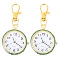 thumbnail image 1 of 2Pcs Zinc Alloy Key Ring Key Chain Pocket Watch Portable Clip On Pocket Watch, 1 of 7