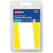 Avery Fashion ID Labels, 2-1/3" x 3-3/8", Neon, 20 Labels (14530)