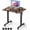 Walnut, variant on 32" Small Electric Rolling Standing Desk Adjustable Height, Mobile Sit Stand up Desk with Lockable Casters for Home Office & Computer Workstation, Splice Board, 2 Hooks, White Frame/White Top