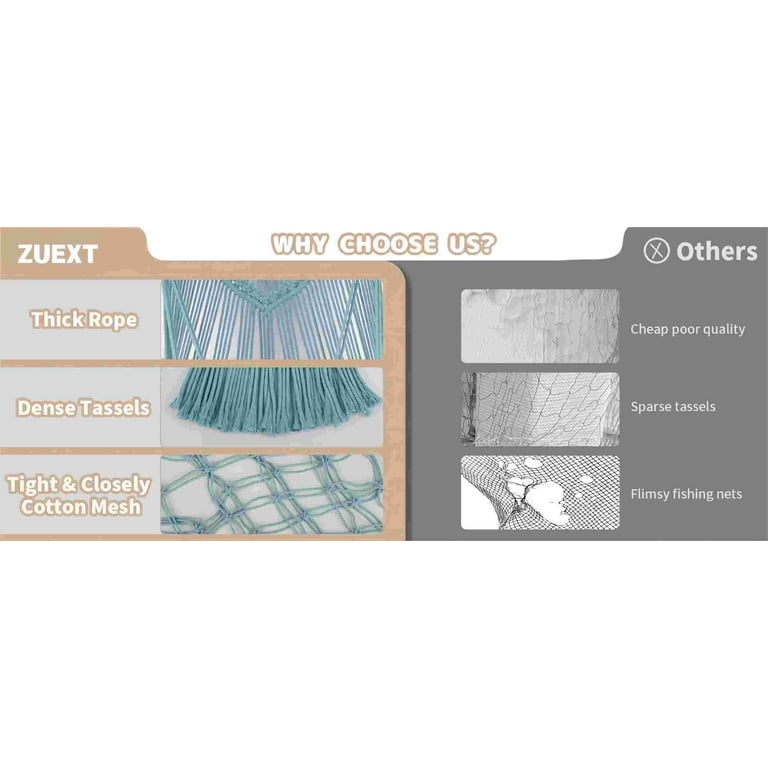 Jumbo 63" Boho Stuffed Animal Hammock - Macrame Toy Storage Net With Star Lights For Kids Room Organization