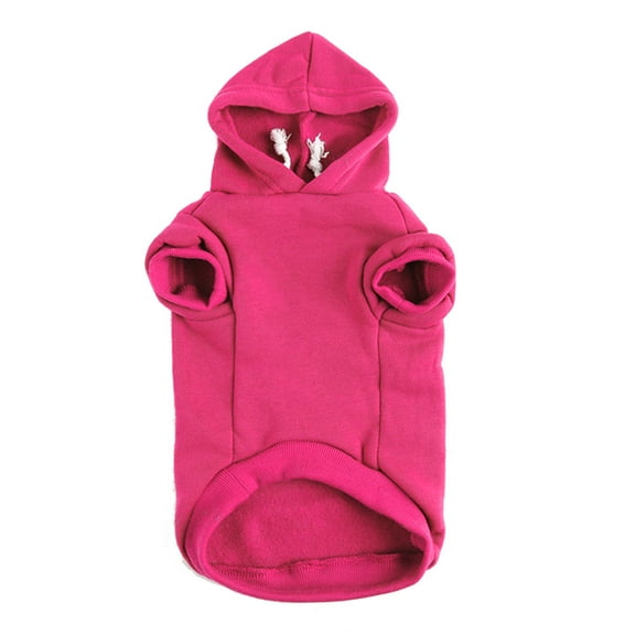 Unique Bargains Dog Winter/Spring/Fall Sweatshirt Hoody Pet Clothes Warm Coat Fuchsia Red
