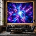 thumbnail image 6 of Cosmic Starburst in Swirling Nebula, Energetic Psychedelic for Space Lovers, Celestial Wall Art Decor, Housewarming Gift, Tapestry Wall Hanging for Bedroom and Dorm, 6 of 7