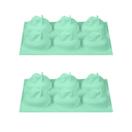 

Ikevan Bake Easter Bunny Chocolate Cake Pudding Jellies In Silicone Molds Green GREEN One Size