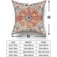 thumbnail image 6 of Orange Blue Boho Pillow Covers 16X16 Inch Bohemian Carpet Vintage Decorative Couch Pillow Cases Set of 2 Ethnic Rust Coral Floral Throw Pillows Home Decor for Living Room Bedroom Bed Cushion Outdoor, 6 of 6