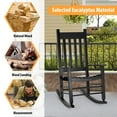 thumbnail image 3 of NiamVelo Outdoor Solid Hardwood Porch Rocking Chair 243 lbs Capacity for Home Garden, Black, 3 of 8