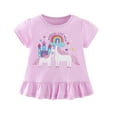 thumbnail image 1 of YTDSCS T-Shirts Dessin Animé pour Filles 1-8T, T-Shirts d'Été en Coton pour Tout-Petits, Col Rond, Hauts Décontractés à Manches Courtes pour Bébés Garçons, 1 of 7