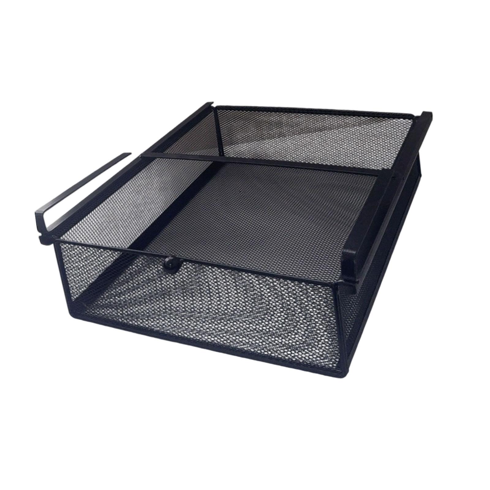Kuntesetty Hanging Pullout Drawer Basket Slide in Basket Organizer for Home Pantry Dorm black Widen