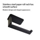 thumbnail image 5 of Moyic Colgador de acero inoxidable, soporte cuadrado para el hogar, soporte de papel a prueba de herrumbre, superficie lisa, gran capacidad de carga, Juegos de accesorios de baño Negro Moyic HA4513-02B, 5 of 6