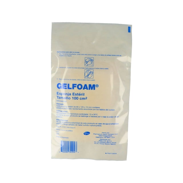 Pfizer Gelfoam N100 Esponja C1, Pack Of 1 Pfizer Gelfoam Pfizer Gelfoam